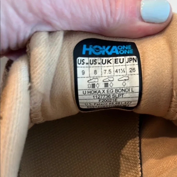 Hoka One One Women's Tan and Black Leopard Print Trainers - Picture 4 of 9